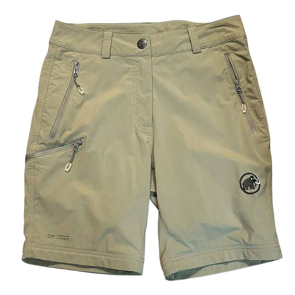 Mammut Kids Hiking Shorts Zip Off System Khaki Green Size 4 Short